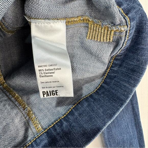 Paige Chantal Classic Fit Denim Jacket Medium Wash Blue Jean Women's Size XS - Picture 4 of 5